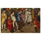 Ottorino Bicchi, Masquerade Ball, oil on canvas