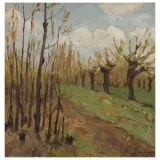 Giovanni Lomi, Countryside, oil on panel