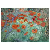 Elisabeth Chaplin, Poppies, oil on cardboard