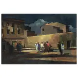Renato Natali, Popolaresca, oil on masonite