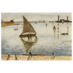 Anselmo Bucci, Harbor'S View, oil on panel