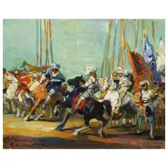 Battle by Giuseppe Rivaroli, oil on panel, offered Mar 2026