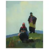 Renato Natali, Women From Gabbro, oil on panel
