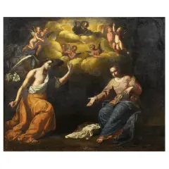 The Annunciation by Fabrizio Santafede, oil on canvas, offered Mar 2026