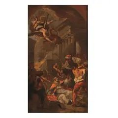 Martyrdom Of Saint Stephen by Antonio Lazzarini, oil on canvas, offered Mar 2026