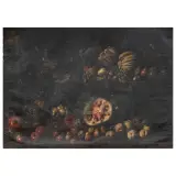 Simone del Tintore, Still Life With Fruits And Pumpkins, oil on canvas