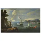 Joackin Franz Beich, Naval Battle, oil on canvas