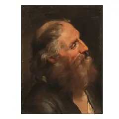 Ubaldo Gandolfi, Head Of A Bearded Man, In Profile
