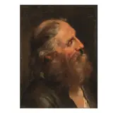 Ubaldo Gandolfi, Head Of A Bearded Man, In Profile