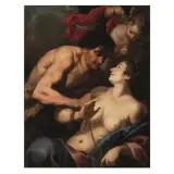 Antonio Molinari, Angelica And Agricane, oil on canvas