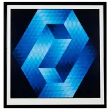 Victor Vasarely, Gestalt Blue c.1970