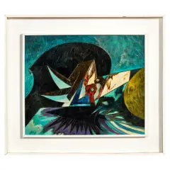 Gianni Dova, Untitled, oil on canvas