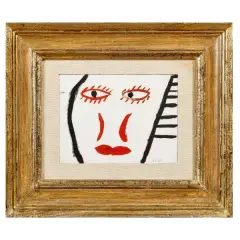 Face by Virgilio Guidi, tempera on canvassed board, offered Feb 2026