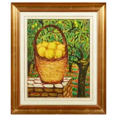Giuseppe Migneco, Lemons, oil on canvas