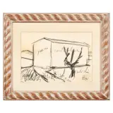Ottone Rosai, Untitled, charcoal on paper