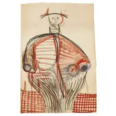 Mario Merz, Untitled 1954, watercolor on paper