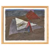Pierre Lahaut, Untitled 1988, mixed media on cardboard