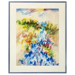 Composition 1985 by Beppe Schiavetta, pastel on paper, offered Feb 2026