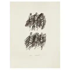 Ennio Morlotti, Figures, lithograph