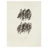Ennio Morlotti, Figures, lithograph