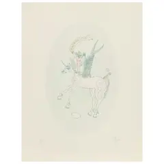 Luigi Ontani, Untitled, Gloria in excelsis Deo litograph
