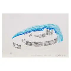 Ezio Gribaudo, Camera di Commercio, screenprint and chalcography