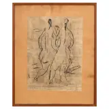 Lojze Spazzapan, Figures, ink on paper