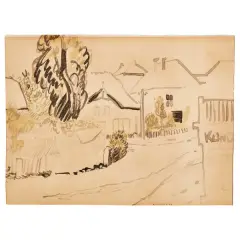 Emil Filla, Landscape 1929, watercolor on paper
