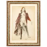 Renato Guttuso, Female figure with red cloak 1939