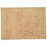 Giovanni Andrea Podestà, Bacchanal, red and black chalk