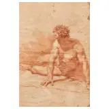Reclining Male Figure by Johann Elias Ridinger, offered Nov 2025