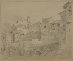 Views Of Tivoli by Claude Thienon, series of four drawings, offered Nov 2025