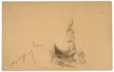 Angiolo Tommasi, Boatman, black chalk