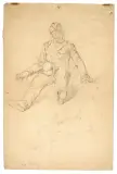 r) WOUNDED SOLDIER by Giovanni Fattori, black chalk, offered Nov 2025
