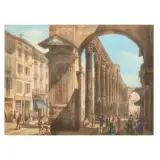 Giovanni Migliara, Columns Of San Lorenzo. Milan, pen