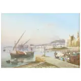 Guglielmo Giusti, Gulf Of Naples, bodycolour
