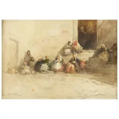 Paolo Sala, Resting On The Churchyard, pastels