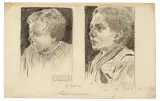 Telemaco Signorini, Isabellina Di Nemin, Rosa Dei Cicchi, black chalk