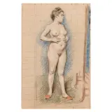 Federico Zandomeneghi, Female Nude, pastels