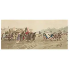 Achille Dovera, Walk On The Ramparts, watercolours
