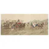 Achille Dovera, Walk On The Ramparts, watercolours