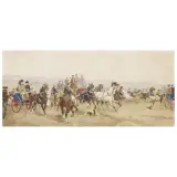 Achille Dovera, Walk On The Ramparts, watercolours