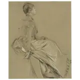 Adolf Hirémy-Hirschl, Study Of A Seated Lady