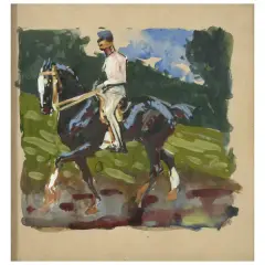 Gino DeFinetti, Officer On Horseback, tempere