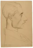 Giovanni Costetti, The Xilografista, black chalk