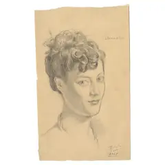 a) ELEANOR by Amedeo Trivisonno, black chalk, offered Nov 2025