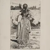 Giovanni Fattori, Woman Of The Gabbro, etching