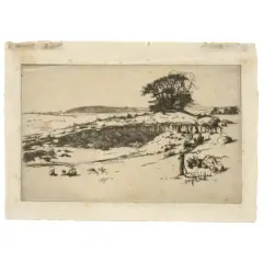 View Of Suffolk by Francis Seymour Haden, etching and drypoint, offered Nov 2025