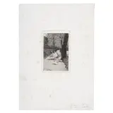 Giovanni Fattori, Le Cascine, etching