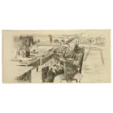 Ulvi Liegi, Giovanni Fattori In His Studio, etching and drypoint